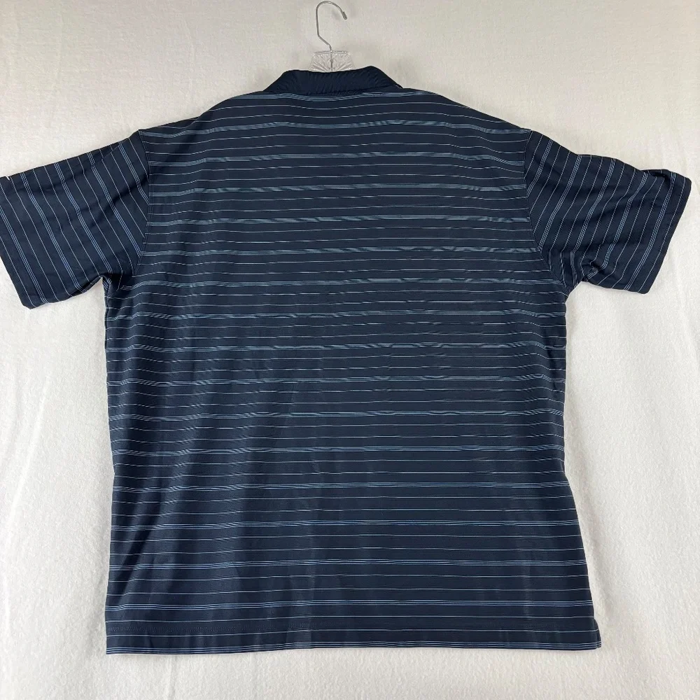 Nike, Golf Polo Shirt, Men's XXL, Dark Blue Gray stripes,‎ Fit Dri